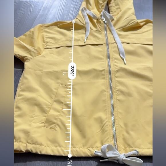 Ivory Ella Yellow Full Zip Drawstring Tie Waist Long Sleeve Hooded Jacket Sz XS - Picture 11 of 11